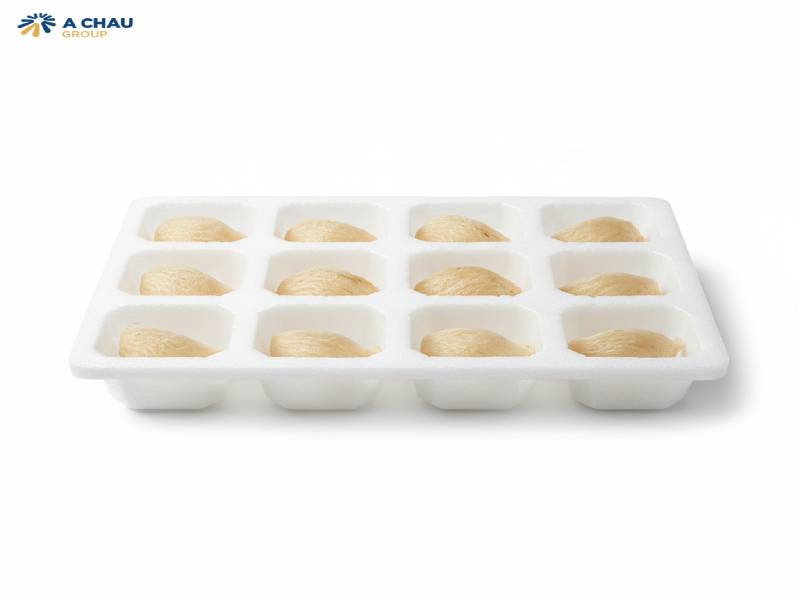 Khay xốp EPS màu trắng đựng 12 tổ yến sào tinh chế
