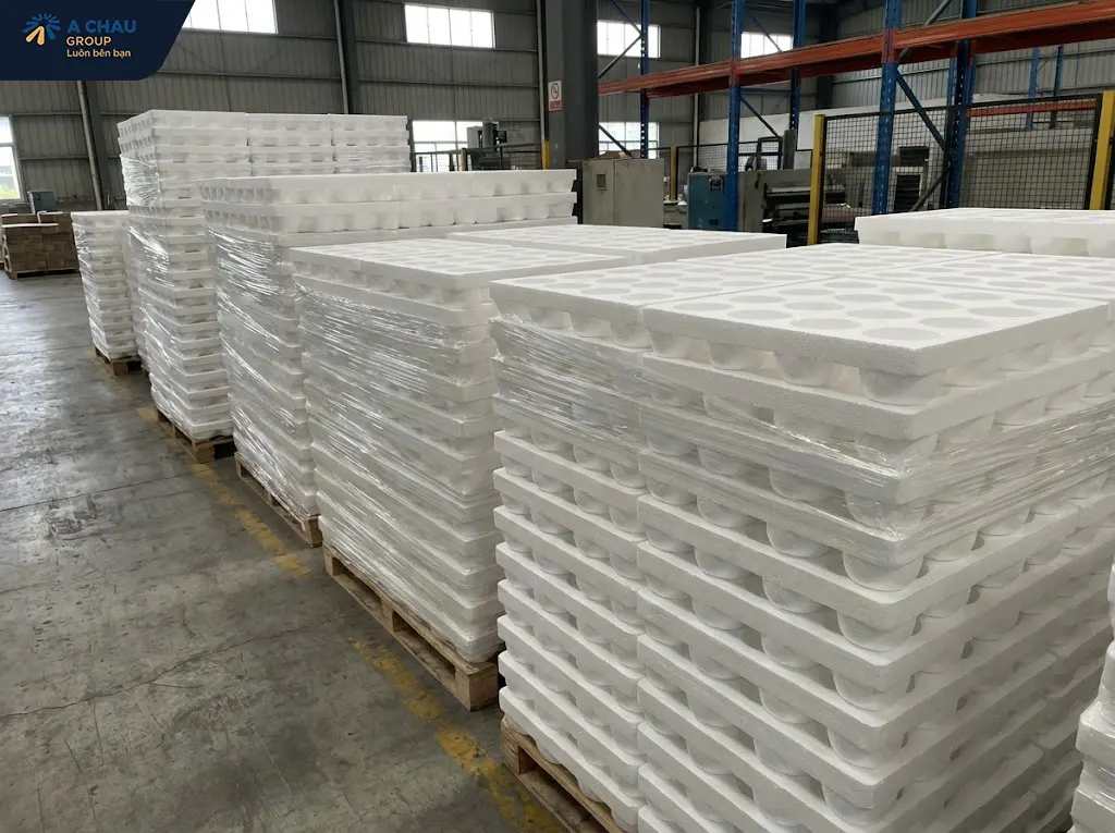 Khay xốp yến EPS định hình yến chưng sẵn đóng hũ