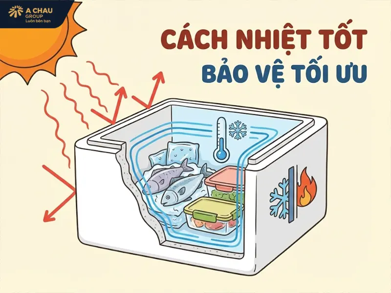 Xốp EPS với khả năng cách nhiệt vượt trội giúp bảo vệ tối ưu cho hàng hóa nhạy cảm với nhiệt độ