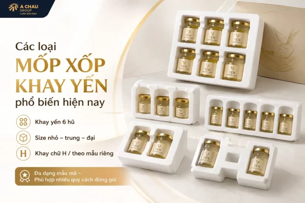 Các loại mốp xốp khay yến phổ biến hiện nay