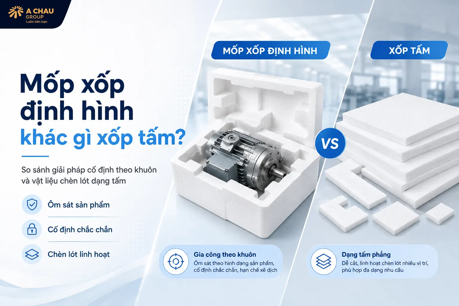 Mốp xốp định hình và xốp tấm là gì?